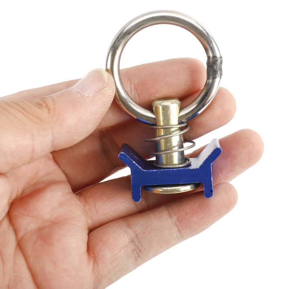 10PACK L-Track Single Stud Fitting with Round Ring Tie Down 4,000lb Capacity