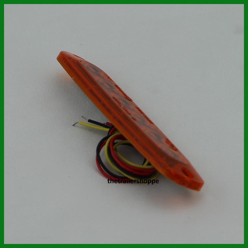 Ultra Thin Amber 6 LED Strobe Surface Mount Strobe Warning Surface Mount Light