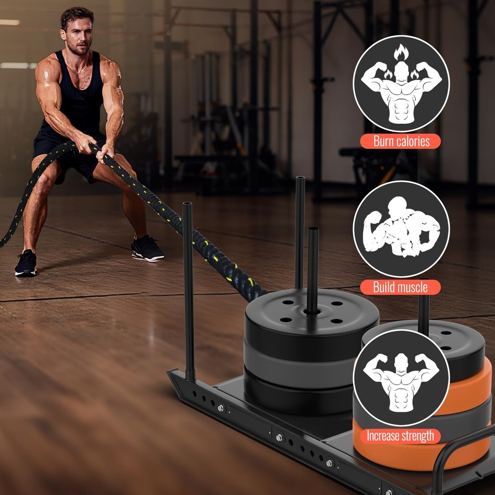 Weight Sled Pulling Rope 20FT, Trainer Physical Training Strength Rope for Wo