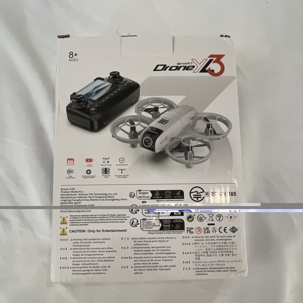 YLR-C YL3 Quadcopter Drone with Camera, Controller, Black, Crash Resistant