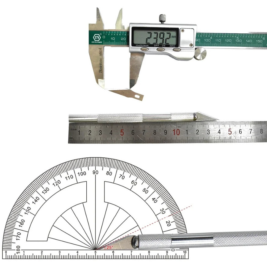 1set Aluminum Alloy Craft Knife Precision Carving Art Cutting Tool Kit - NEW