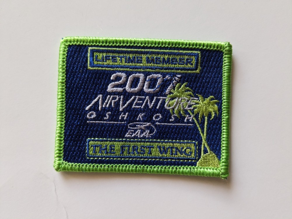 2007 Airventure Oshkosh First Wing Lifetime Member Patch