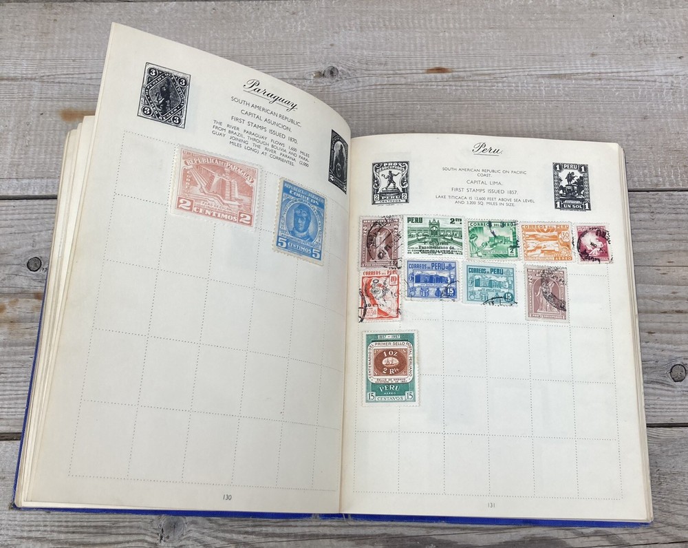 Vintage Royal Mail Stamp Album 1200 Stamps