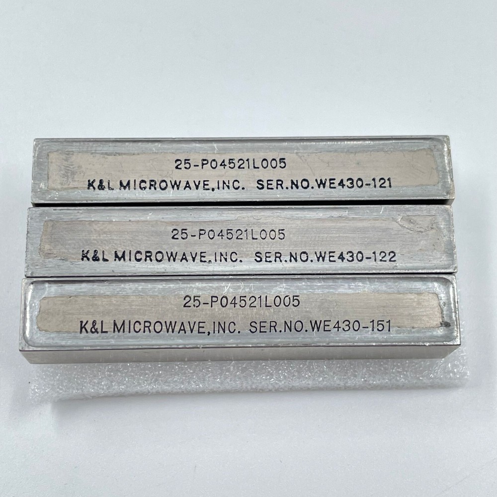 3PCS - K&L Microwave 25-P04521L005 Filter NOS