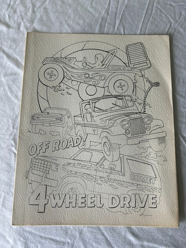 Vintage Scribbler Portfolio Folder OFF ROAD4 WHEEL DRIVE theme 57460