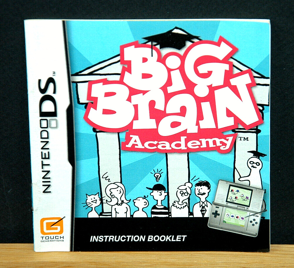 BIG BRAIN ACADEMY  Manual Only (Nintendo DS ) NTSC-U/C