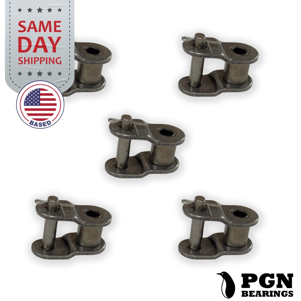 (5 Pack) PGN #60 Roller Chain Offset Links - 3/4" Pitch - Half Link