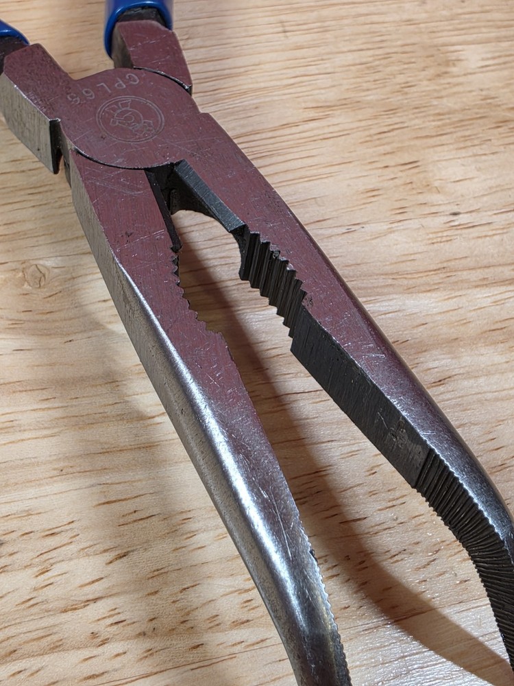 Cornwell Tools CPL66 Blue Handle Angled Bent End Needle Nose Pliers