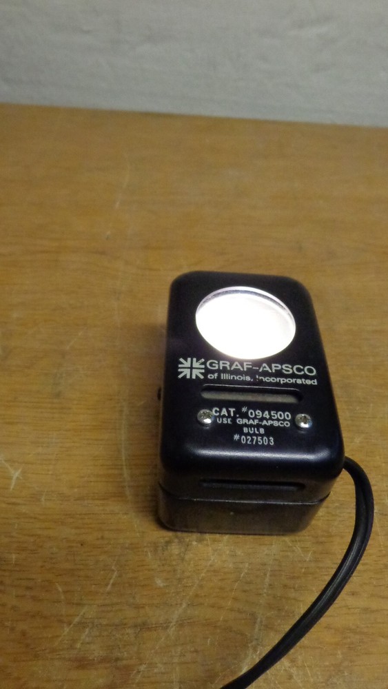 Graf Apsco Microscope light box 094500 w/ 027503 bulb