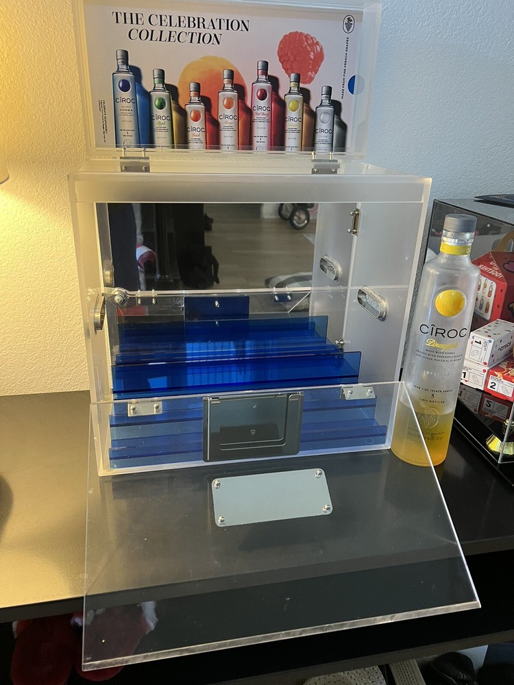Ciroc Vodka Arcrylic Miniature Display Case With Security Key, Wall Mount
