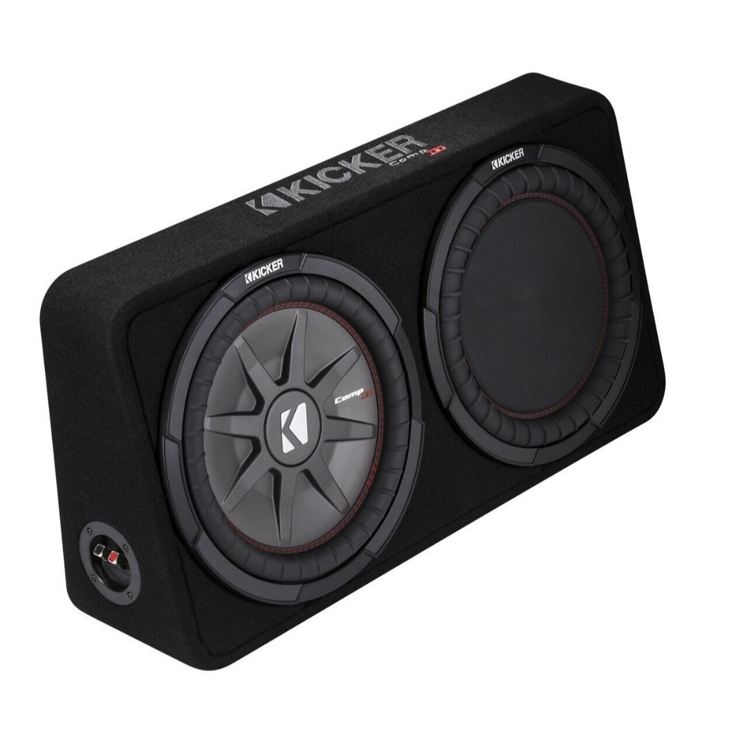 Kicker TCWRT122, CompRT 12" Subwoofer in Thin Profile Enclosure, 2-Ohm, 500W