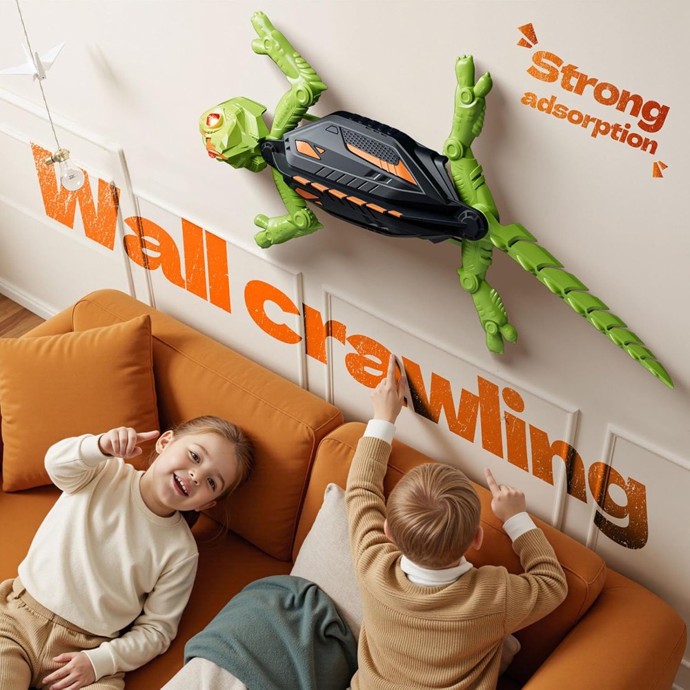 Wall Climbing RC Chameleon Toy for Kids Rechargeable Remote Control Lizard Toy
