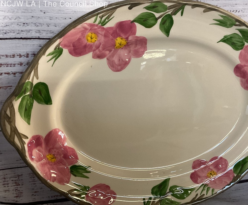 Franciscan Ceramic Earthenware Desert Rose Serving Platter Multicolor