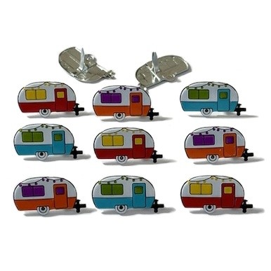 Eyelet Outlet Shape Brads 12/Pkg-Camper - QBRD2-1H6Z7