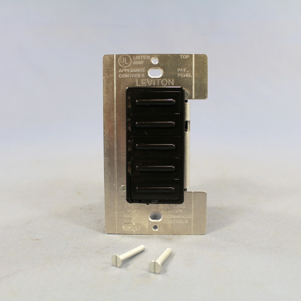 Leviton 17700-E Black Scene Selector MicroDimmer Controller Switches 5-Key 10pcs