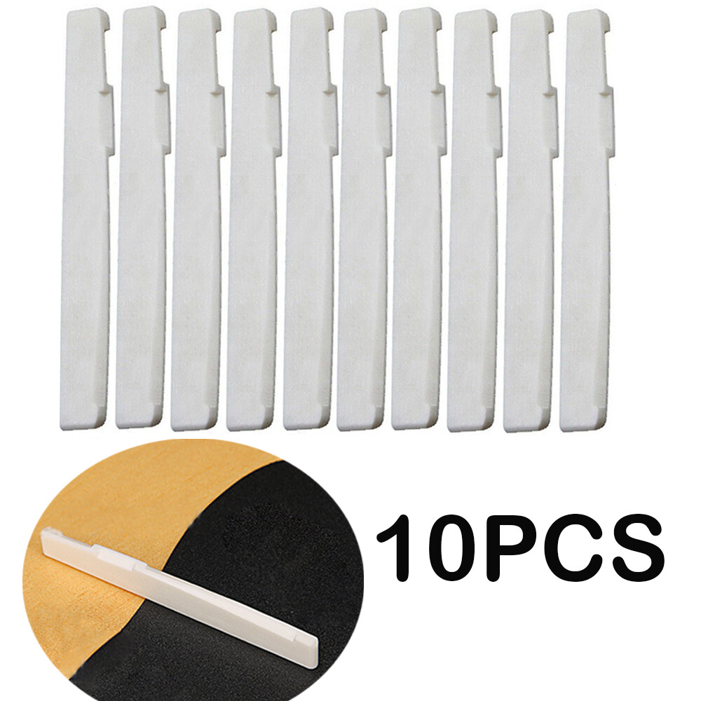 10PC Guitar Bone Saddle 72x3x9mm Folk Acoustic Luthier String nut bridge
