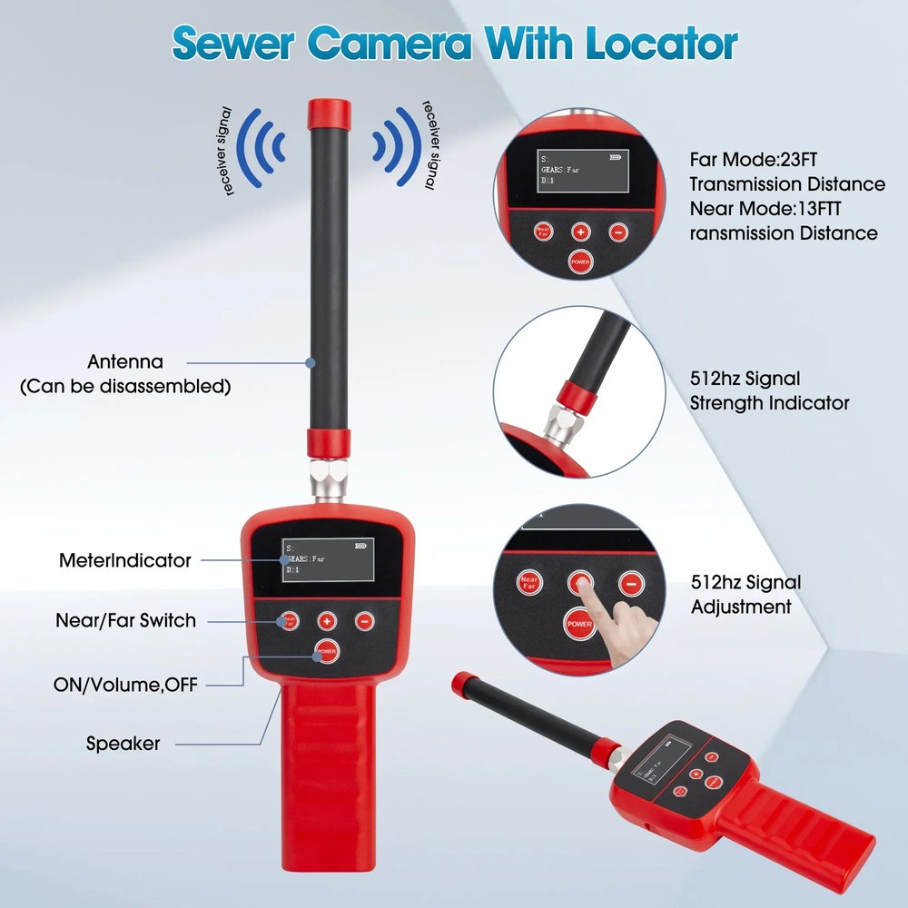 Sewer Pipe Inspection Camera Detection Device 512hz Receiver/Locator