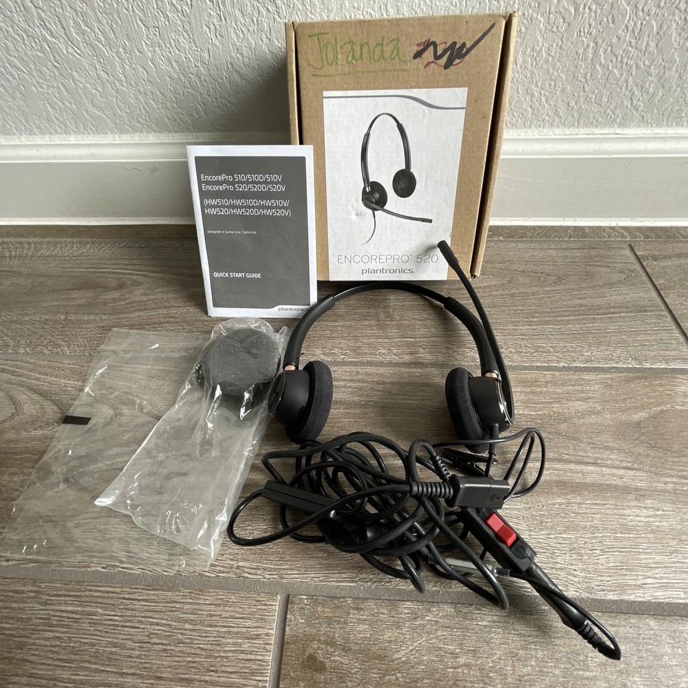 Plantronics Encore Pro HW520 Black Headset with Microphone Quick Disconnect