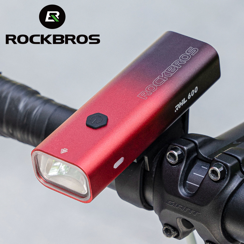 ROCKBROS Cycling Headlight USB Rechargeable MTB Road Bike Front Light Night LED