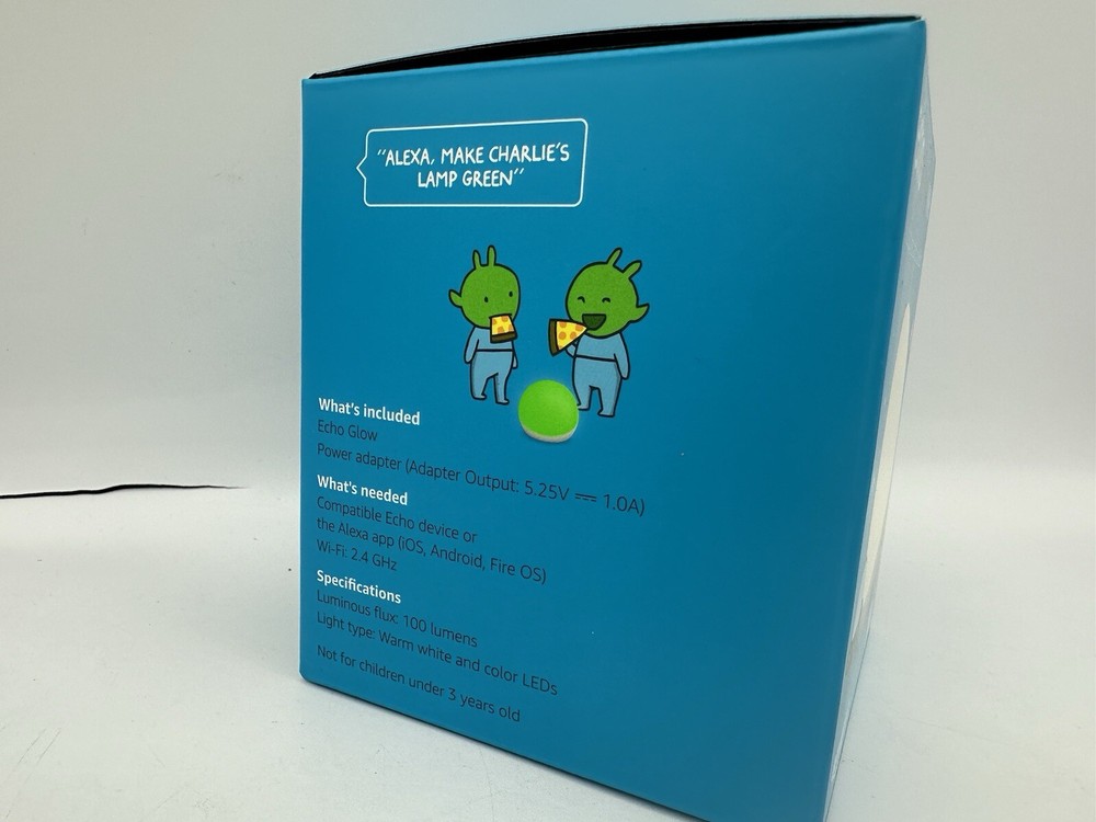 Amazon Echo Glow, Color Changing Smart Lamp - Requires Compatible Alexa Device