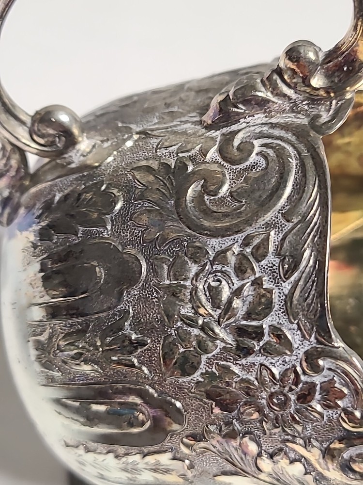 Vintage Sugar Scuttle E.P.ZINC Silverplate Alloy Japan