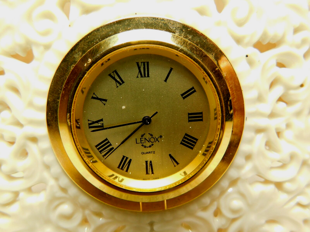 Lenox~Mini Porcelain Square Clock 3 1/4" x 3 1/4"