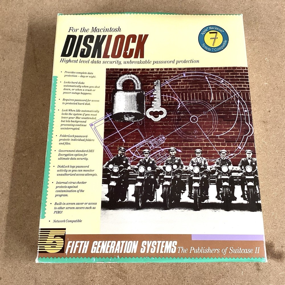 Fifth Generation Systems Security Software Program Disklock