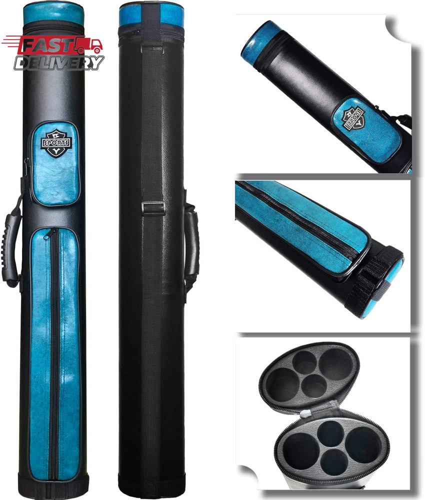 2X2 Hard Cue Case Oval Pool Cue Billiard Stick Carrying Case