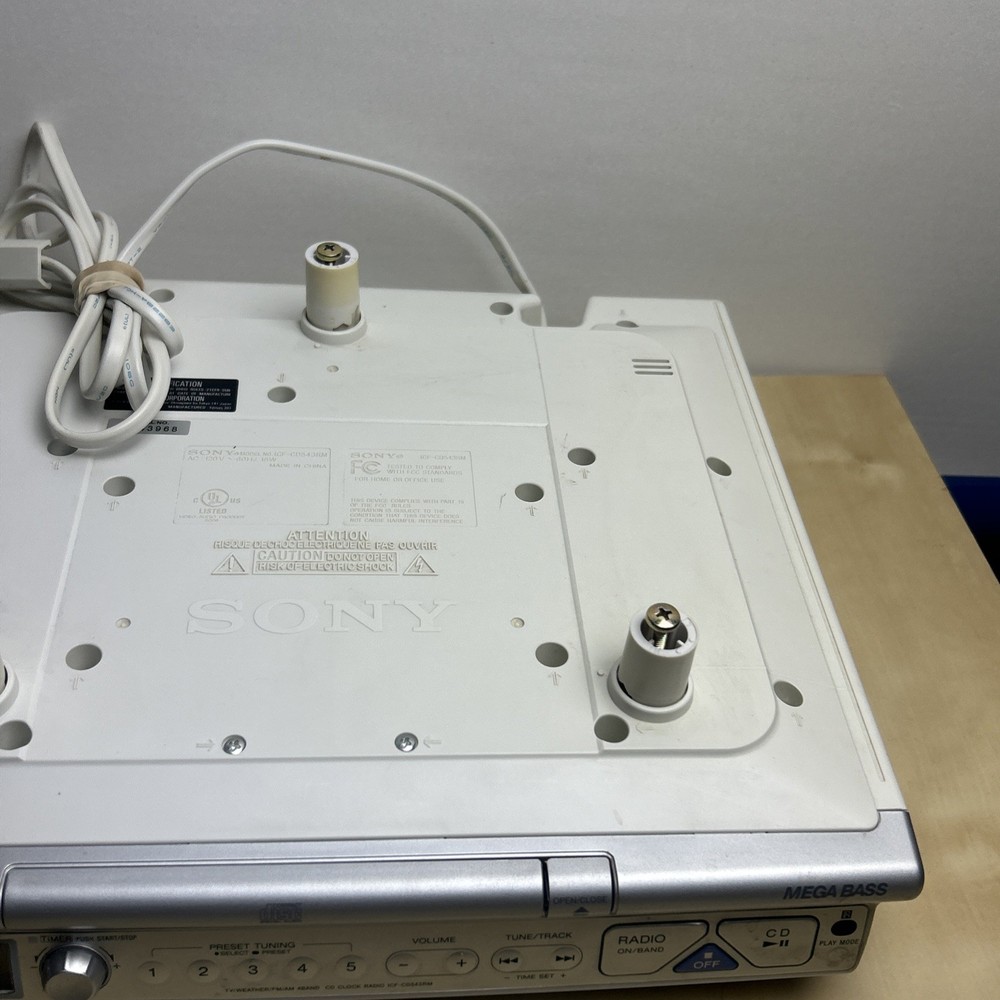 Sony ICF-CD543RM Under Cabinet Radio CD Player Clock
