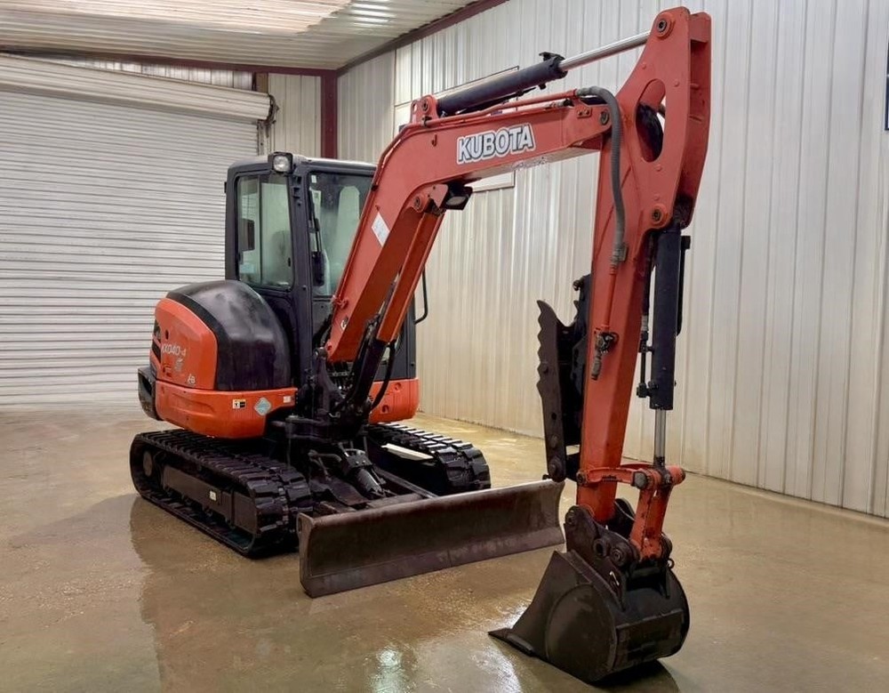 2016 KUBOTA KX040-4 CAB ANGLE BLADE MINI COMPACT TRACK EXCAVATOR