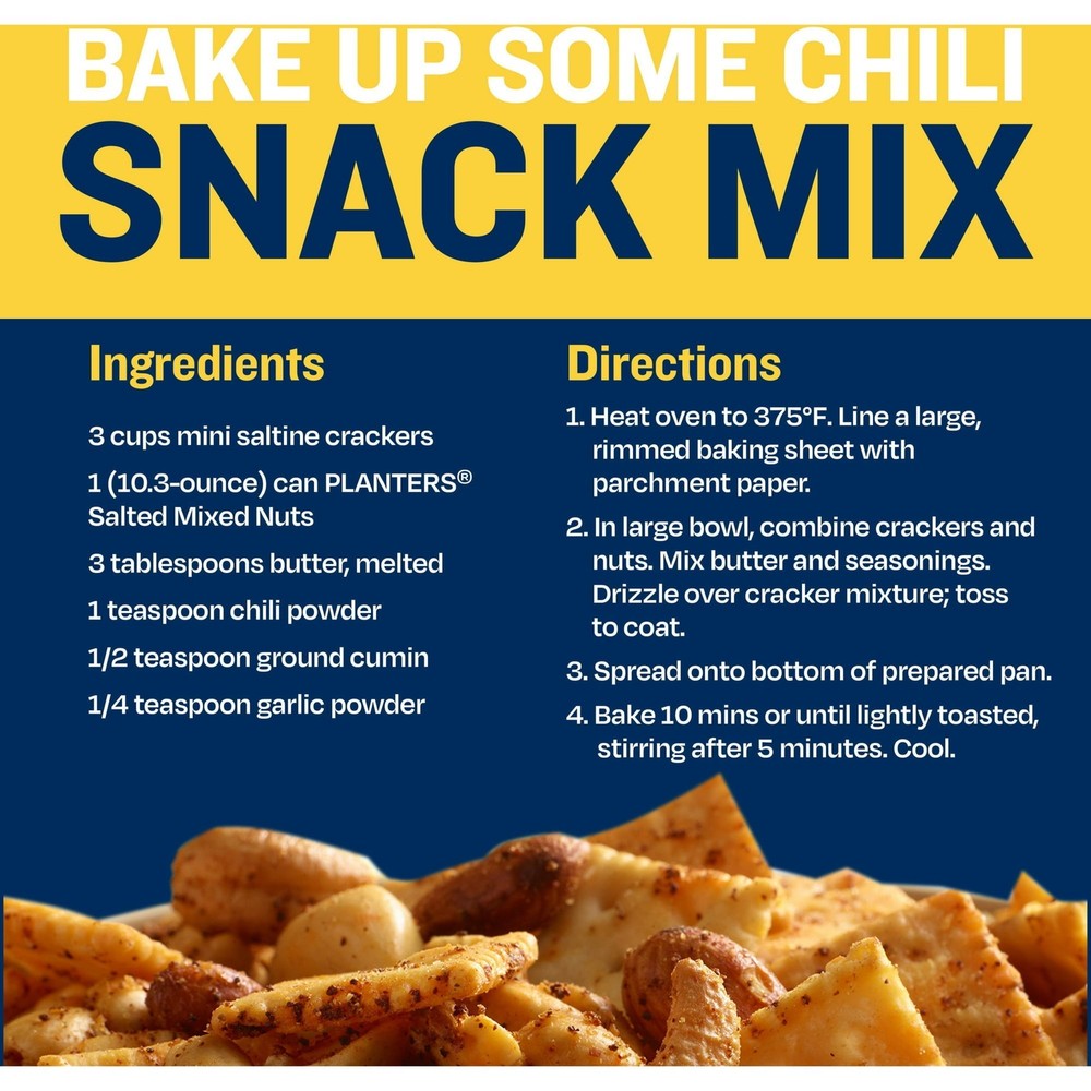 PLANTERS Salted Mixed Nuts, Party Snacks, Plant-Based Protein 10.3oz (3 Pack)