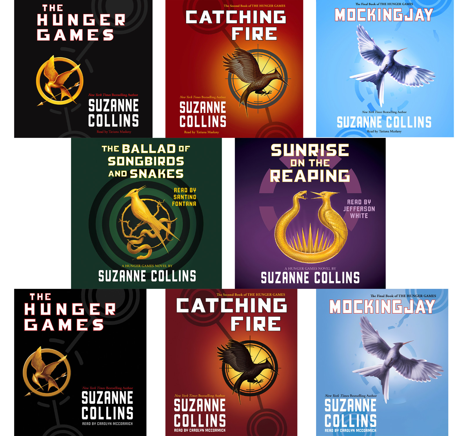 The Hunger Games Saga Suzanne Collins Unabridged 8 Audiobook MP3 USB Collection
