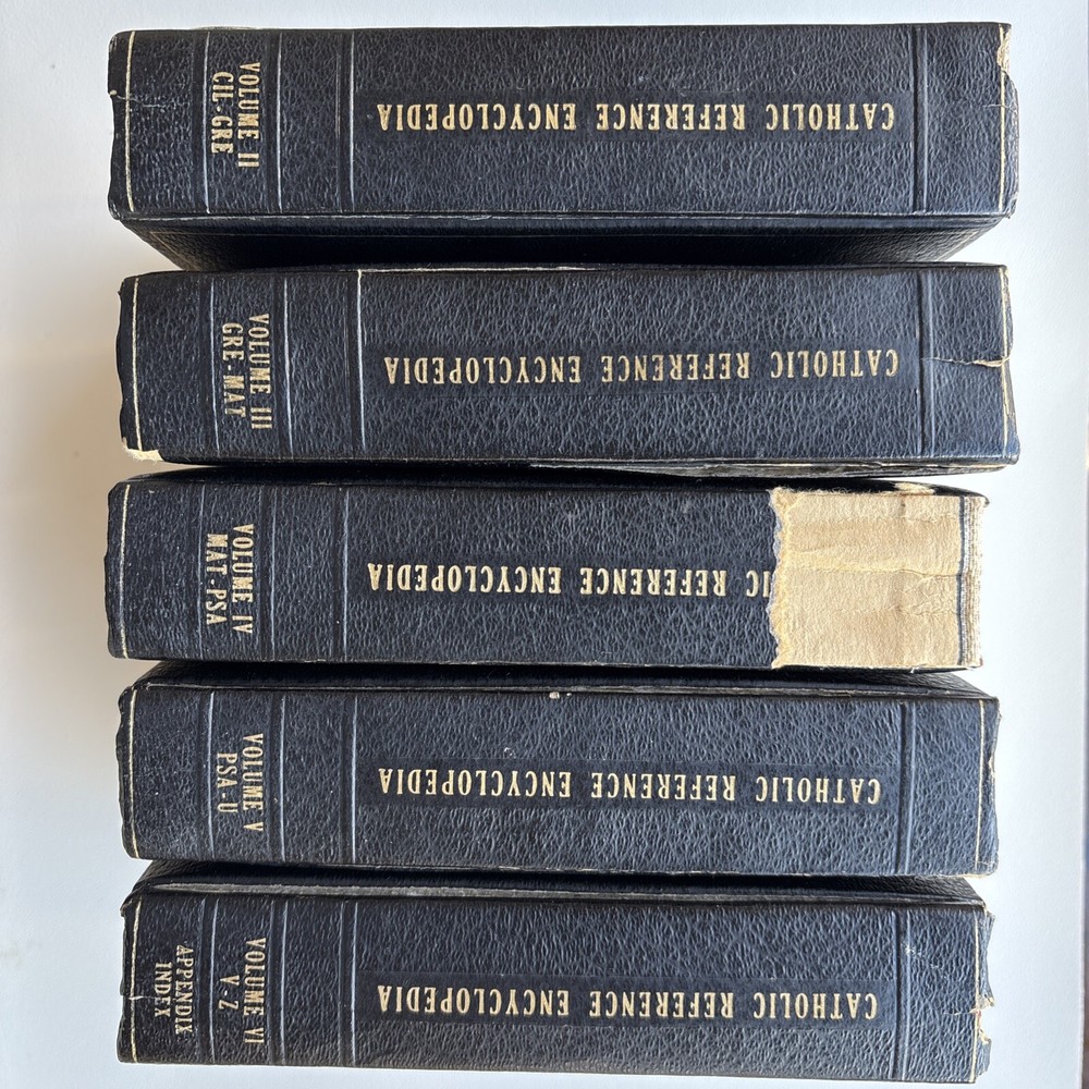 Catholic Reference Encyclopedia 1968 Set 5 Volumes Missing Vol 1