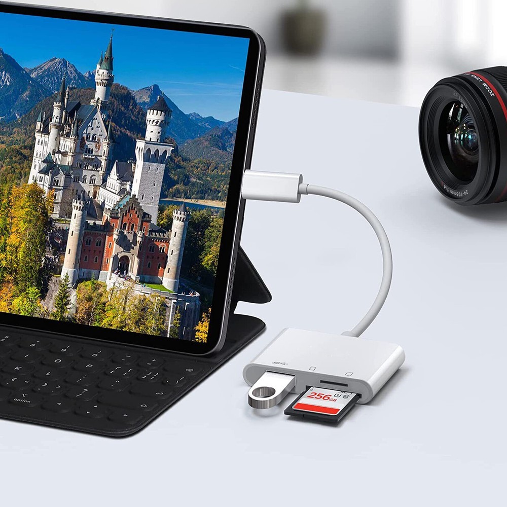 For Apple iPhone 15 Pro Max Plus USB Stick SD TF Card Reader Type C OTG Adapter