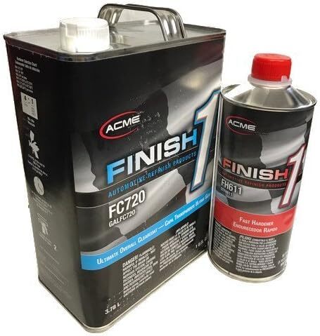Acme FC720 Ultimate Overall Clearcoat Gallon Kit with Finish 1 Fast Hardener