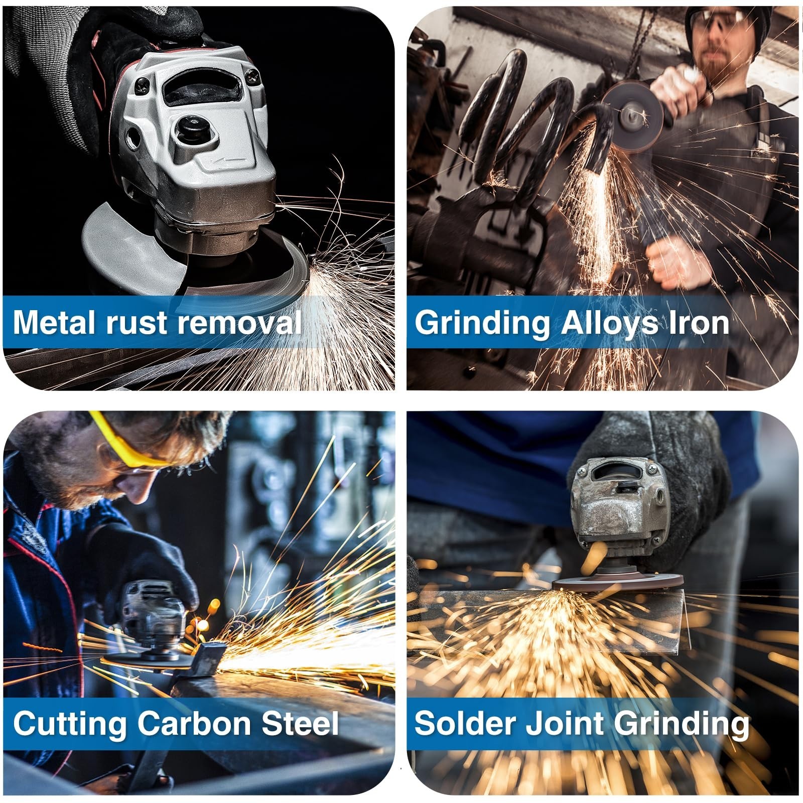 4.5" 4-1/2 Cut Off Wheel&Grinding Wheel Set,26Pcs for Angle Grinder,Flap Disc