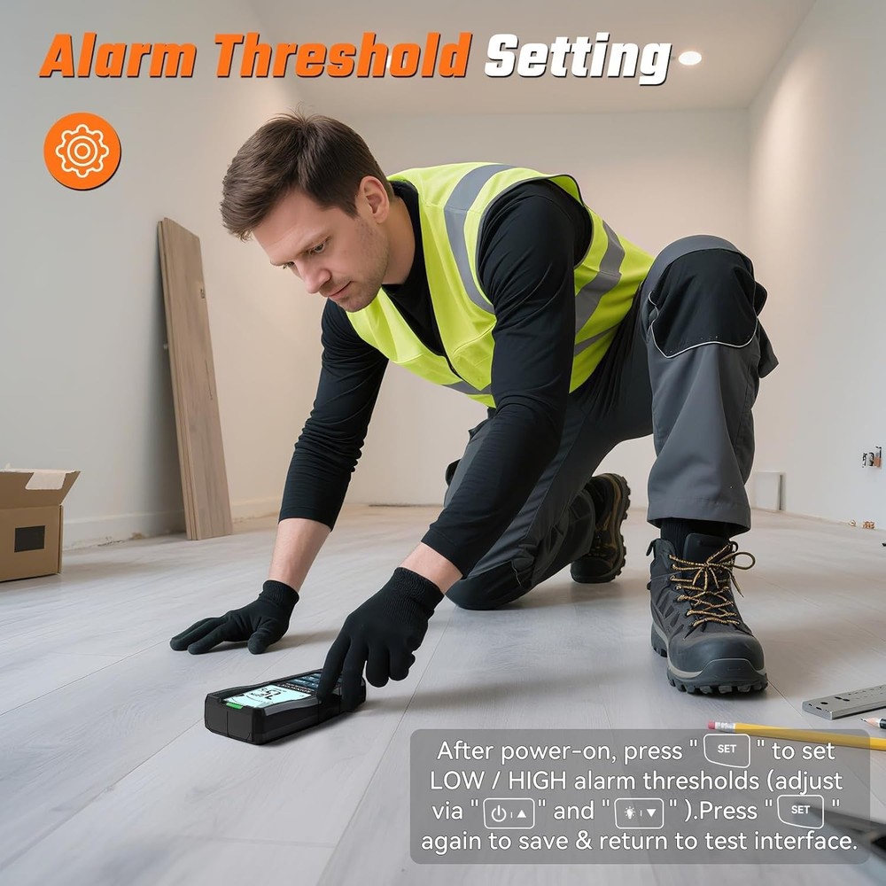 Rechargeable Moisture Meter for Drywall and Low-Density Materials Detection