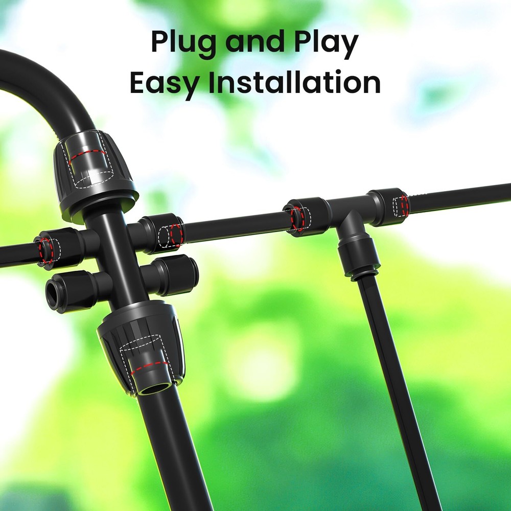 230FT Quick-Connect Drip Irrigation System Kit, Automatic Garden Watering System
