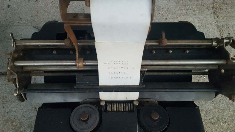 Antique Burroughs Adding Machine W/ Rare Book Keeping Customizations