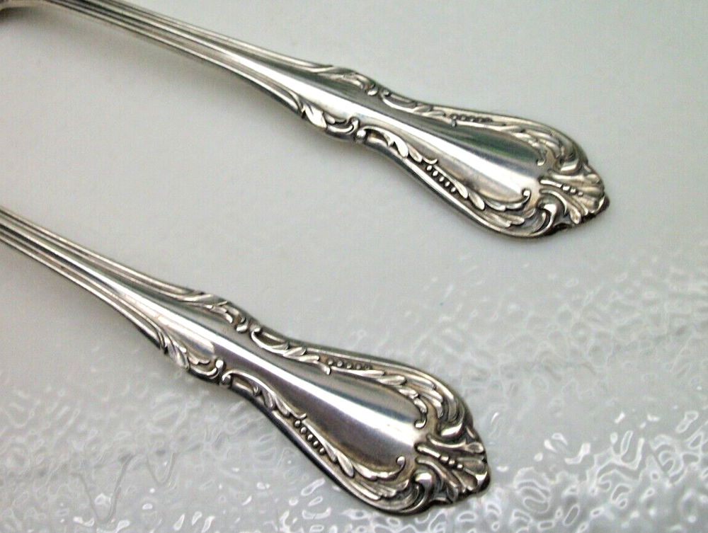 Oneida Wm A. Rogers CHALICE Harmony Silverplate Solid Serving Spoons 1958