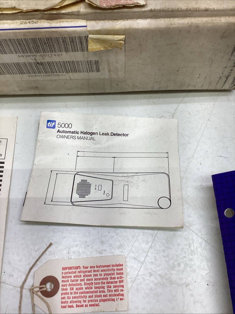 TIF Instruments Automatic Halogen Leak Detector 5000 A NIB