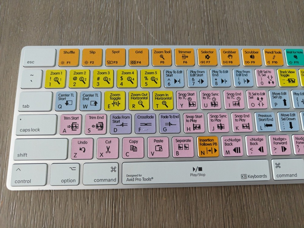 KB Keyboards Avid Pro Tools Apple Magic Keyboard With Num. Keypad Wireless/Wired