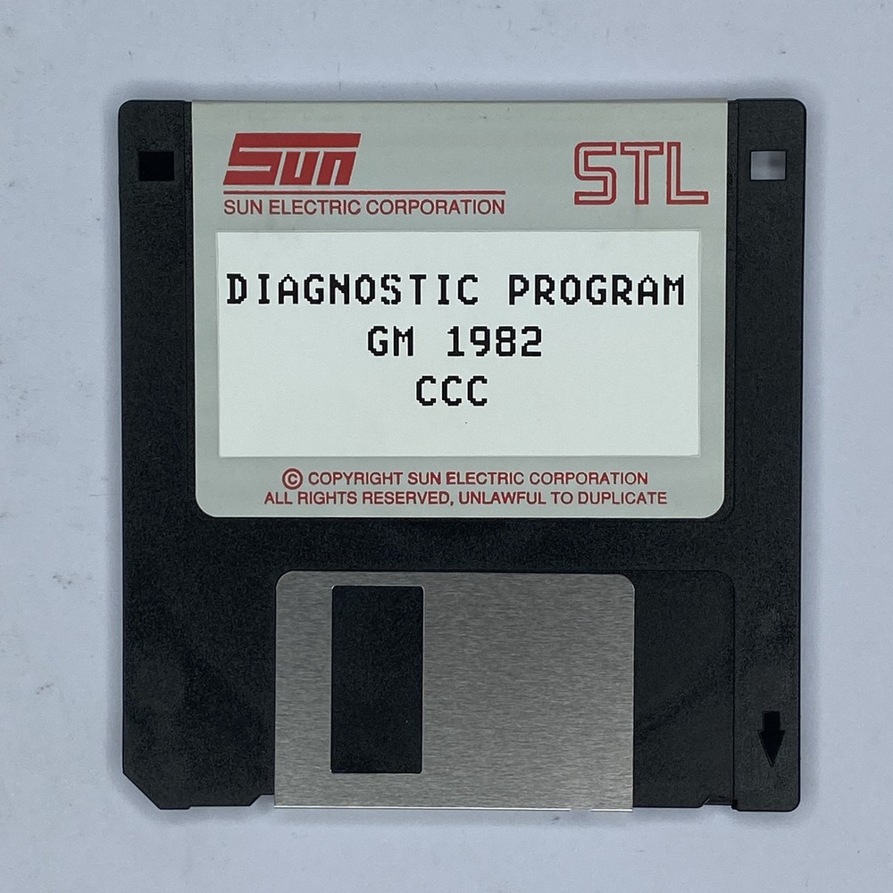Vintage Sun STL Diagnostic Program GM 1982 CCC Floppy Disk Automotive Rare