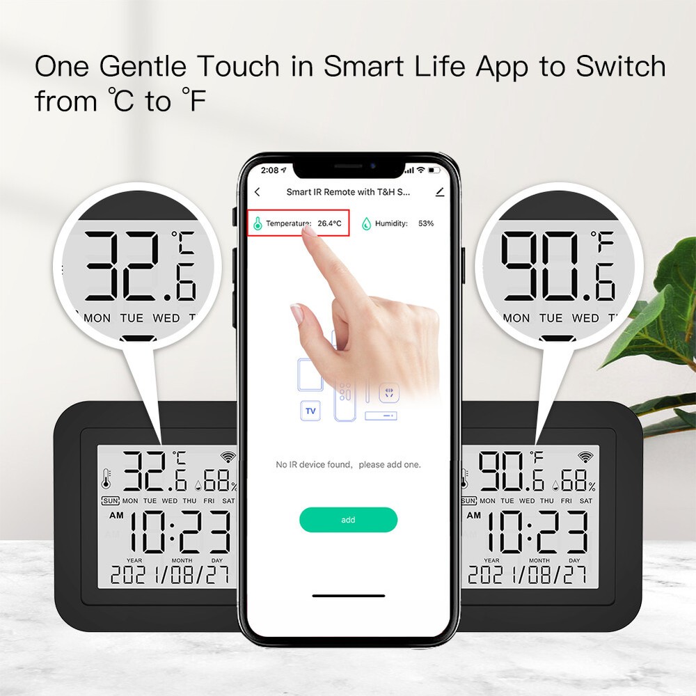 MOES WiFi IR Universal Smart Remote Control With Temperature Humidity Sensor APP