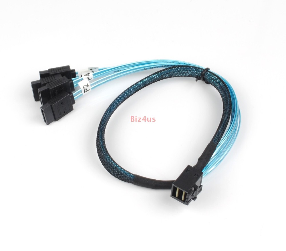MiniSAS SFF-8643 host to4SATA 7pin Hard Disk Fanout 6Gbps Data Server Raid Cable