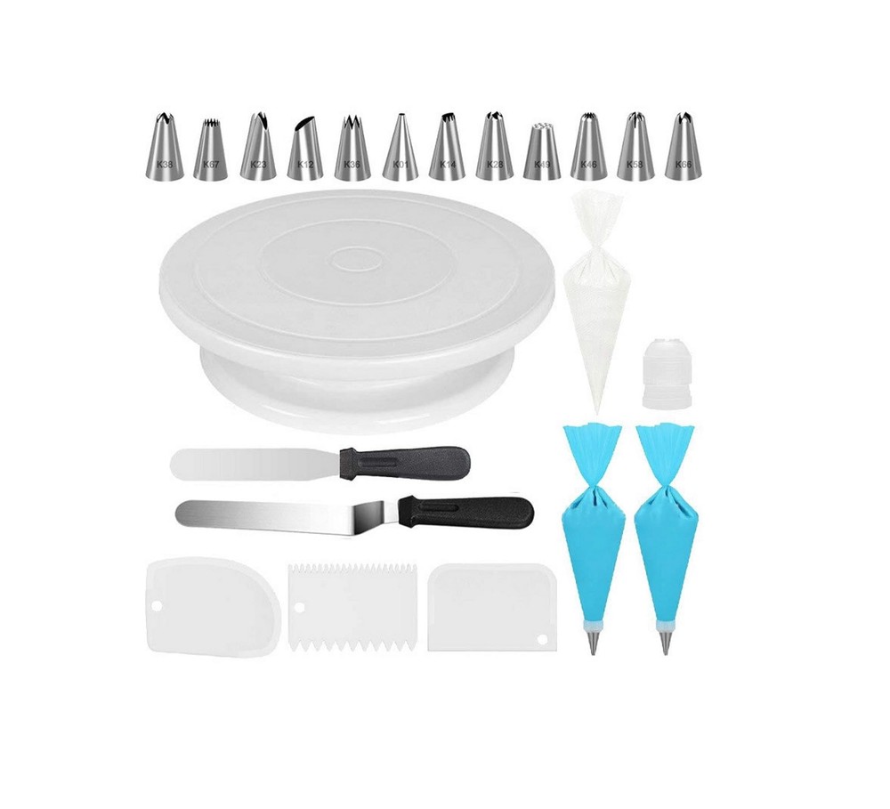 71pcs Cake Decorating Supplies Kit Cake Decorating Set with Cake Turntable St...