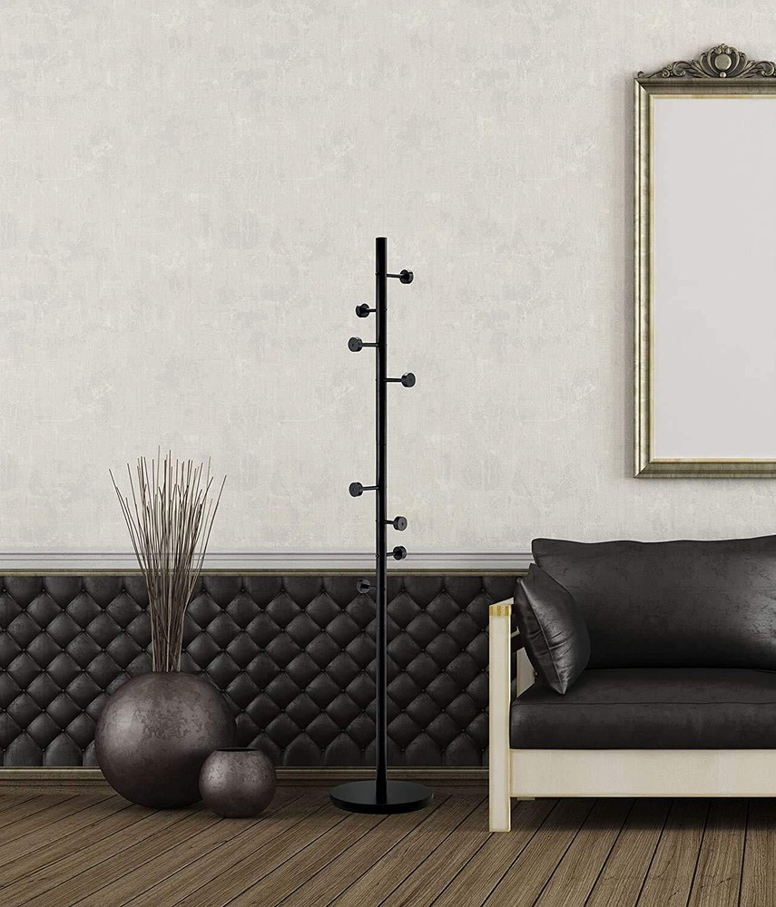 WK203022 SWIZZLE COAT RACK BRUSHED STEEL