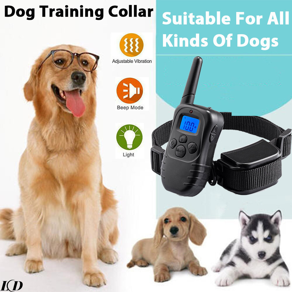 Dog Training Bark Collar Remote Control Trainer Waterproof Shock Rechargeable