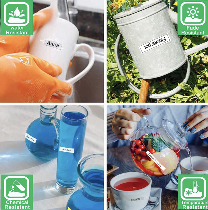 5x TZc-231 12mm 8m P-Touch Signature Tape Practical Replacement For Klebeband