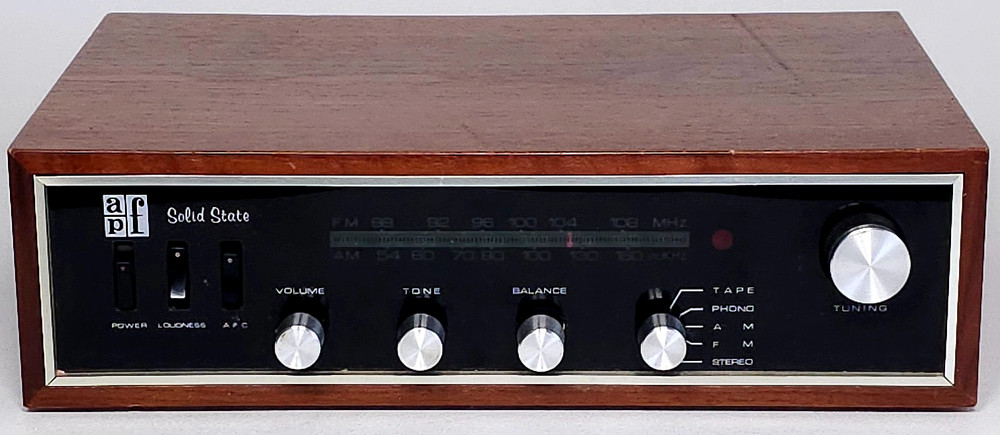 Vintage APF SSA-73A Solid State AM/FM Stereo Receiver Amplifier w Speaker TESTED